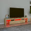 tv-bord med LED-lys sonoma-eg 200x36,5x40 cm
