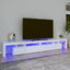 tv-skab med LED-lys 260x36,5x40 cm hvid