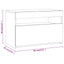 sengebord med LED-lys 60x35x40 cm grå sonoma-eg
