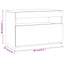 sengeborde 2 stk. med LED-lys 60x35x40 cm grå sonoma-eg