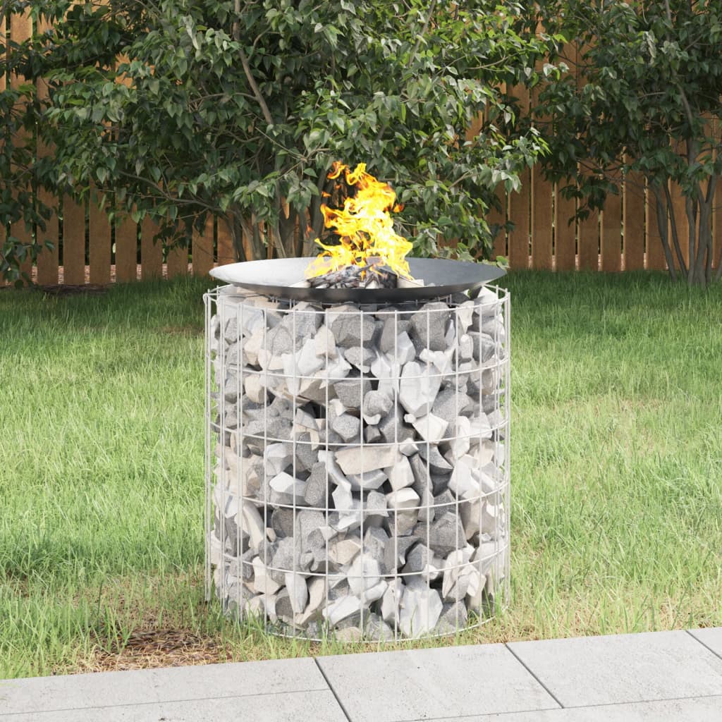 gabion-bålkurv Ø 50 cm galvaniseret jern