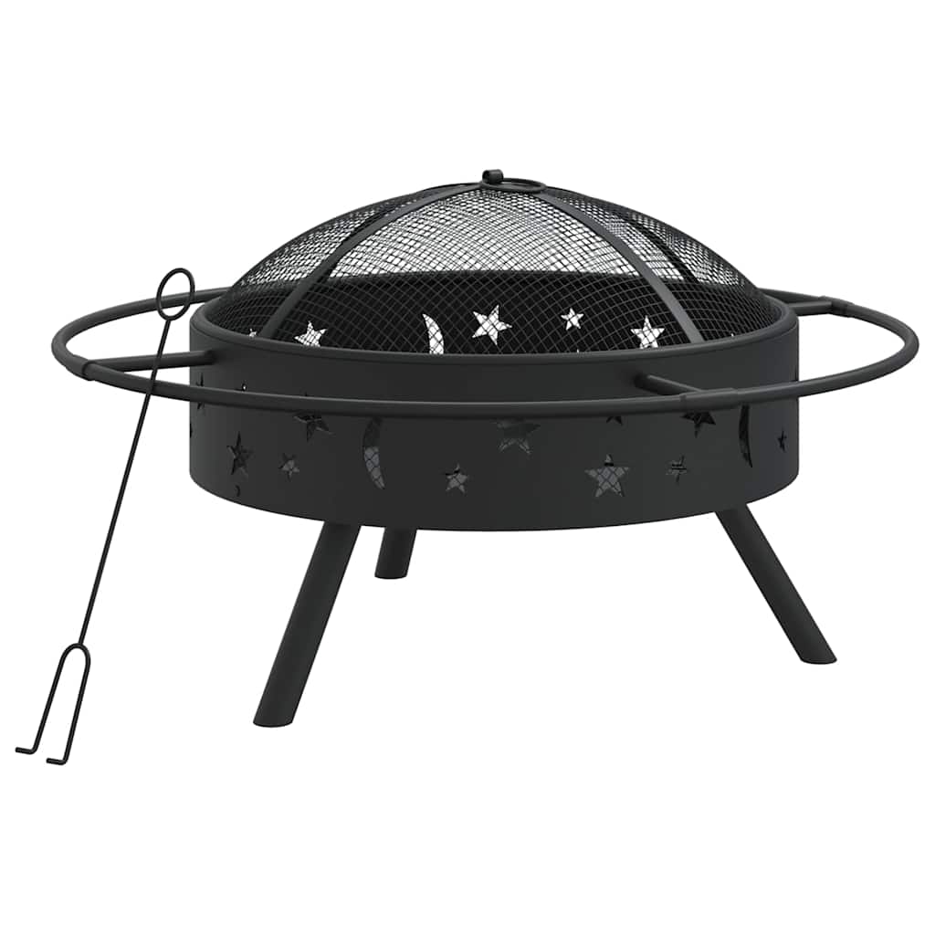 bålfad med ildrager 70 cm XXL stål