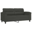 2-personers sofa m. puder hynder 140 cm mikrofiberstof mørkegrå