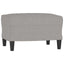 sofastol med fodskammel 60 cm stof lysegrå