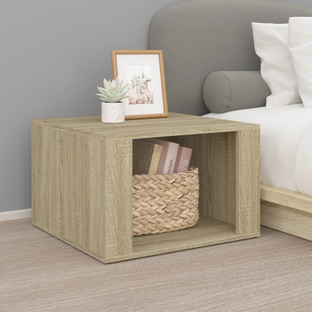 sengebord 57x55x36 cm konstrueret træ sonoma-eg