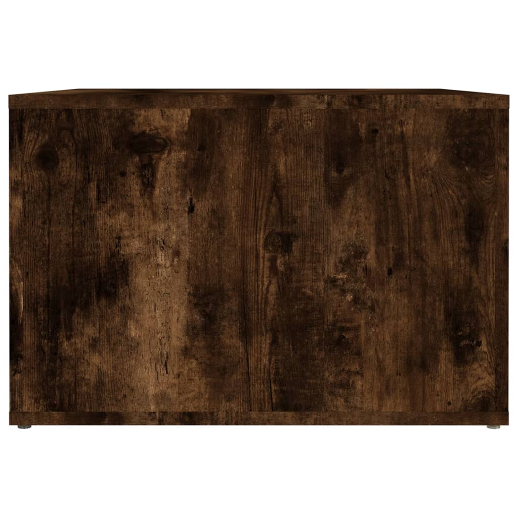 sengebord 57x55x36 cm konstrueret træ røget egetræsfarve