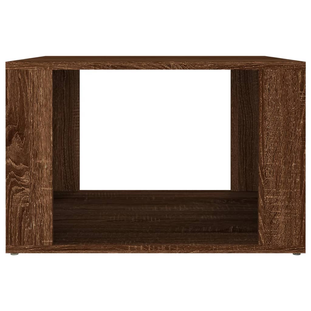 sengebord 57x55x36 cm konstrueret træ brun egetræsfarve
