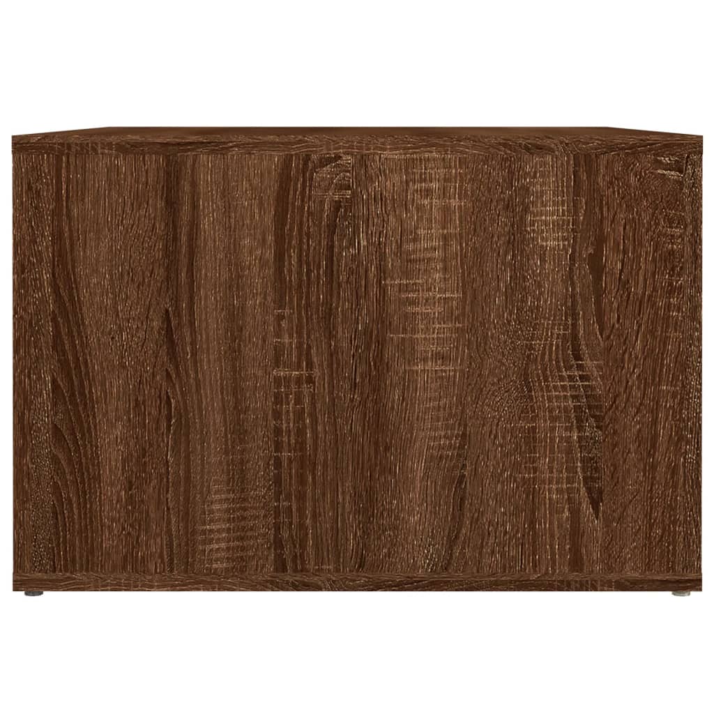 sengebord 57x55x36 cm konstrueret træ brun egetræsfarve