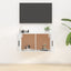 væghængt tv-skab 80x34,5x40 cm hvid
