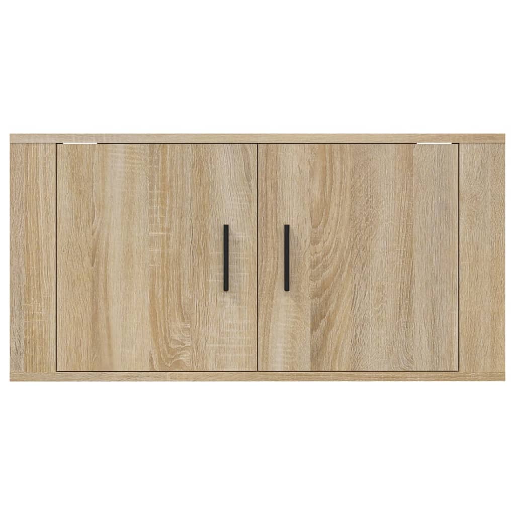 væghængt tv-skab 80x34,5x40 cm sonoma-eg