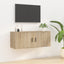 væghængt tv-skab 100x34,5x40 cm sonoma-eg