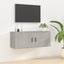 væghængt tv-skab 100x34,5x40 cm betongrå