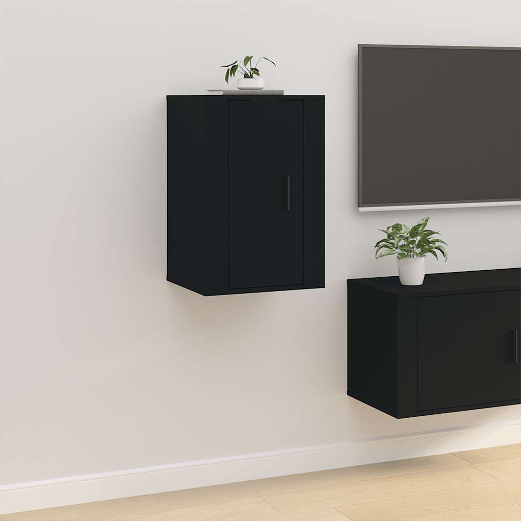 væghængt tv-skab 40x34,5x60 cm sort