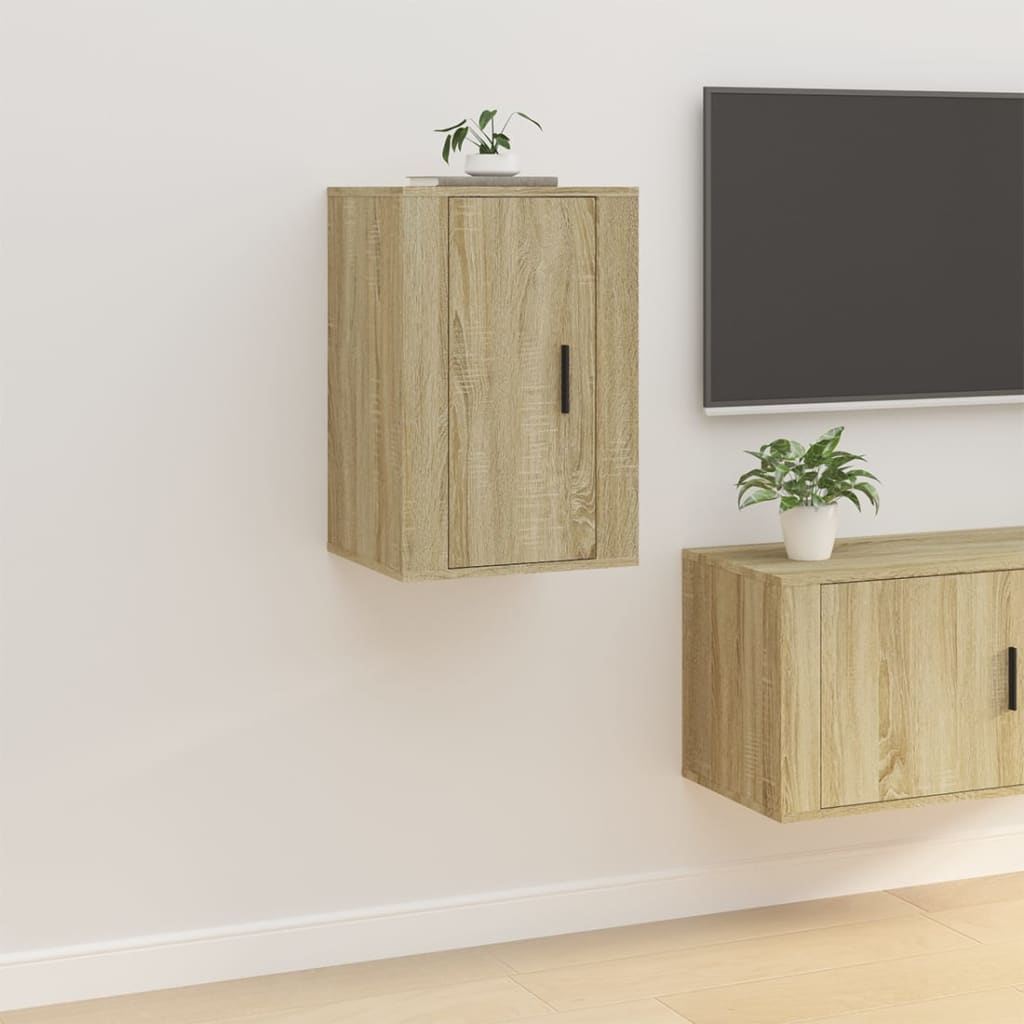 væghængt tv-skab 40x34,5x60 cm sonoma-eg