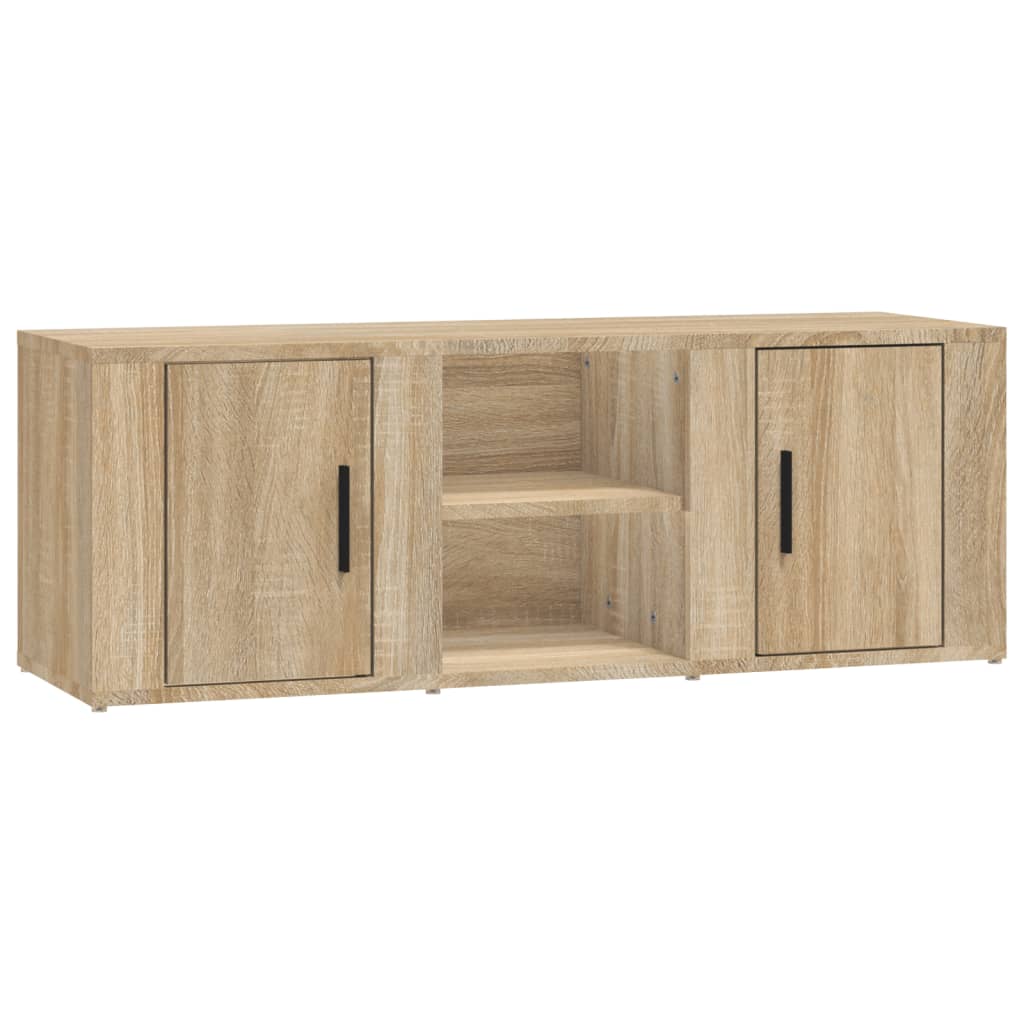 tv-bord 100x31,5x35 cm konstrueret træ sonoma-eg