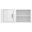 tv-borde 2 stk. 80x31,5x36 cm konstrueret træ hvid højglans