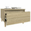 sideborde 2 stk. 50x46x35 cm konstrueret træ sonoma-eg