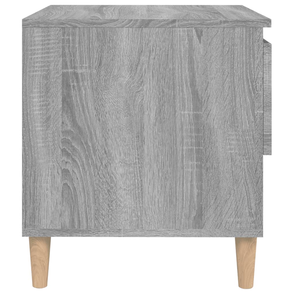 sengeborde 2 stk. 50x46x50 cm konstrueret træ grå sonoma-eg