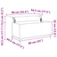 sofabord 90x44,5x45 cm konstrueret træ hvid