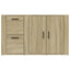 skænk 100x33x59,5 cm konstrueret træ sonoma-eg