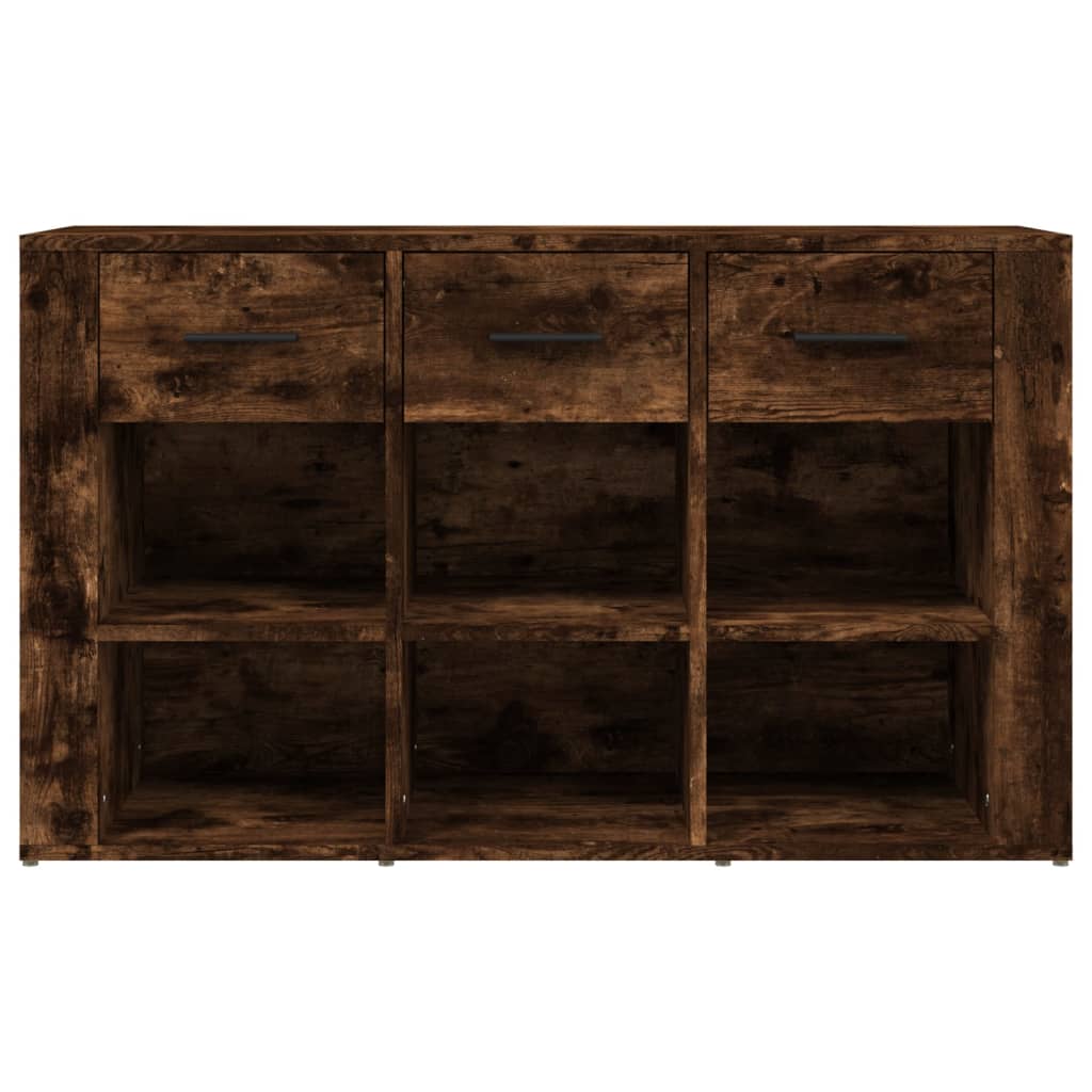 skænk 100x30x59,5 cm konstrueret træ røget egetræsfarve