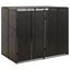 dobbelt skraldespandsskjuler 140x80x117 cm polyrattan sort