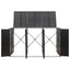 tredobbelt skraldespandsskjuler 207x80x117 cm polyrattan sort