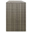 tredobbelt skraldespandsskjuler 207x80x117 cm polyrattan grå