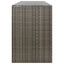firdobbelt skraldespandsskjuler 274x80x117 cm polyrattan grå