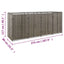 firdobbelt skraldespandsskjuler 274x80x117 cm polyrattan grå