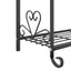 blomsterstativ 56x30x96 cm stål sort