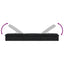 liggestole 2 stk. med bord polyrattan sort