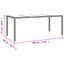 havebord med glasbordplade polyrattan og hærdet glas beige