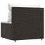 midtermodul til havesofa med hynde polyrattan brun