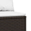 midtermodul til havesofa med hynde polyrattan brun