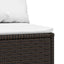 midtermoduler til havesofa 2 stk. med hynder polyrattan brun