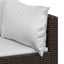 hjørnemoduler til havesofa 2 stk. med hynder polyrattan brun