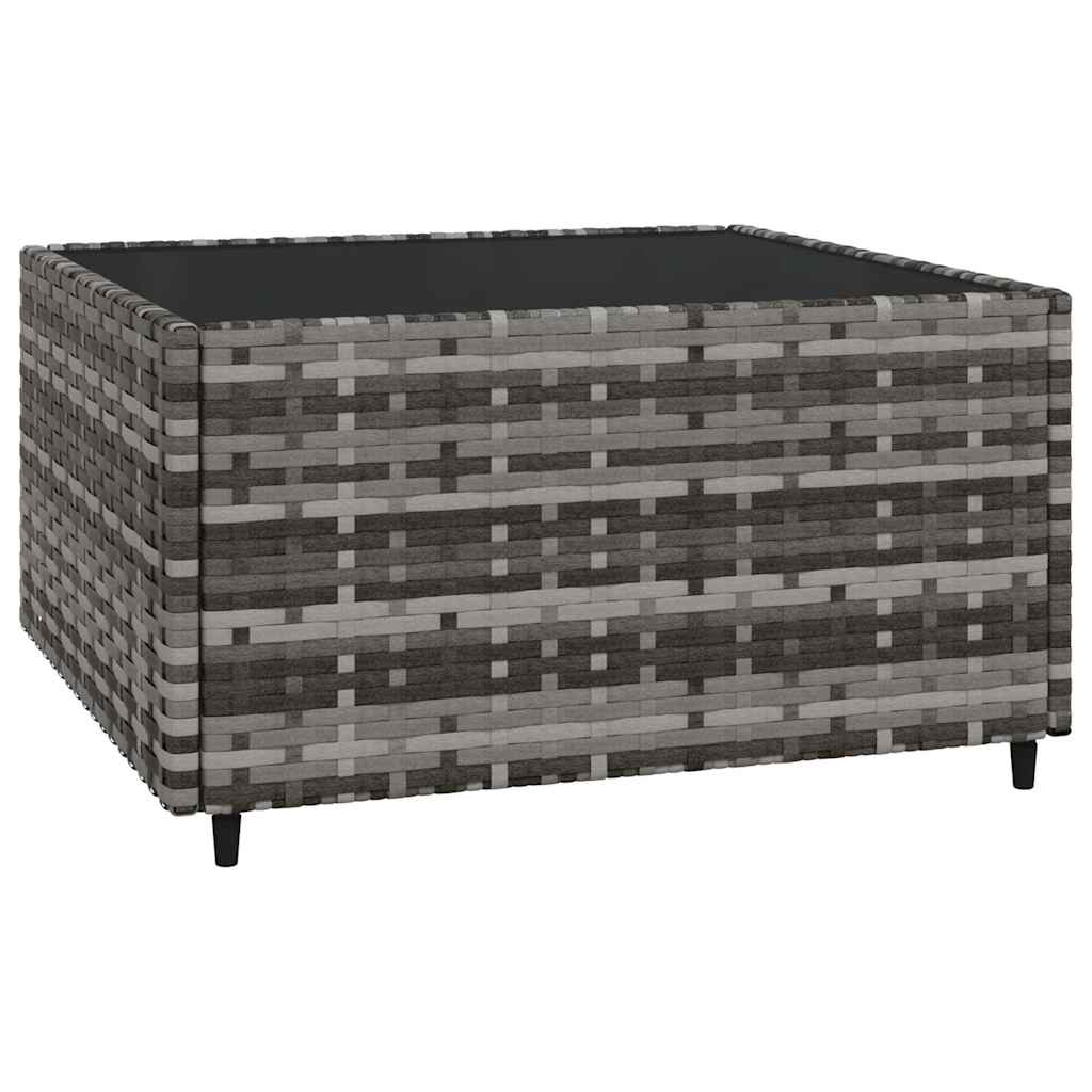 loungesæt til haven 3 dele med hynder polyrattan grå