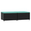 fodskamler til have 2 stk. med hynder polyrattan sort