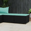 fodskamler til have 2 stk. med hynder polyrattan sort