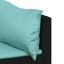 hjørnemoduler til havesofa 2 stk. med hynder polyrattan sort