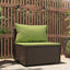 midtermodul til havesofa med hynde polyrattan brun