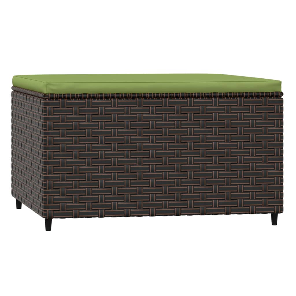 fodskamler til have 2 stk. med hynder polyrattan brun