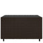havebord 50x50x30 cm firkantet polyrattan brun