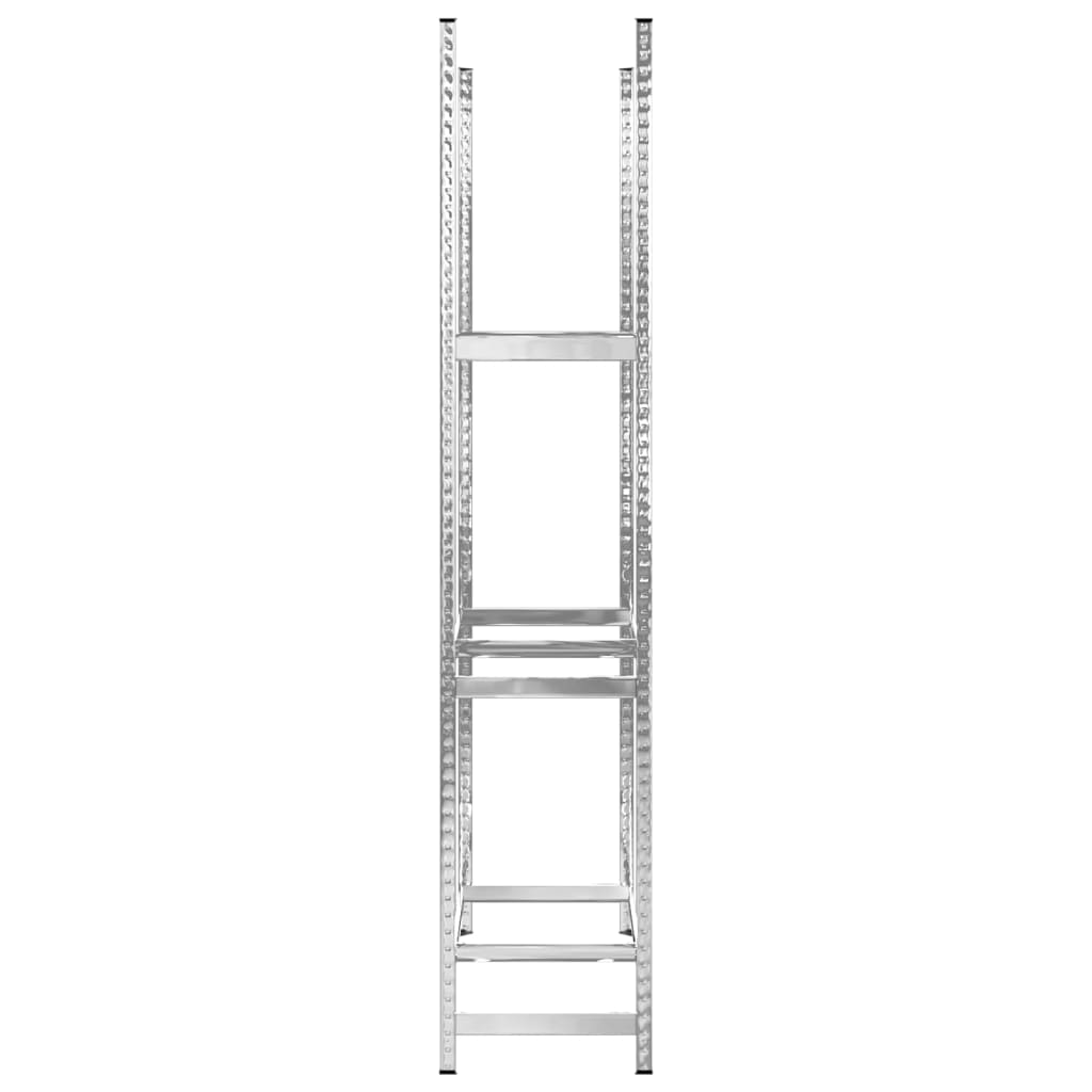 dækreoler 3 stk. med 3 hylder 110x40x200 cm stål sølvfarvet