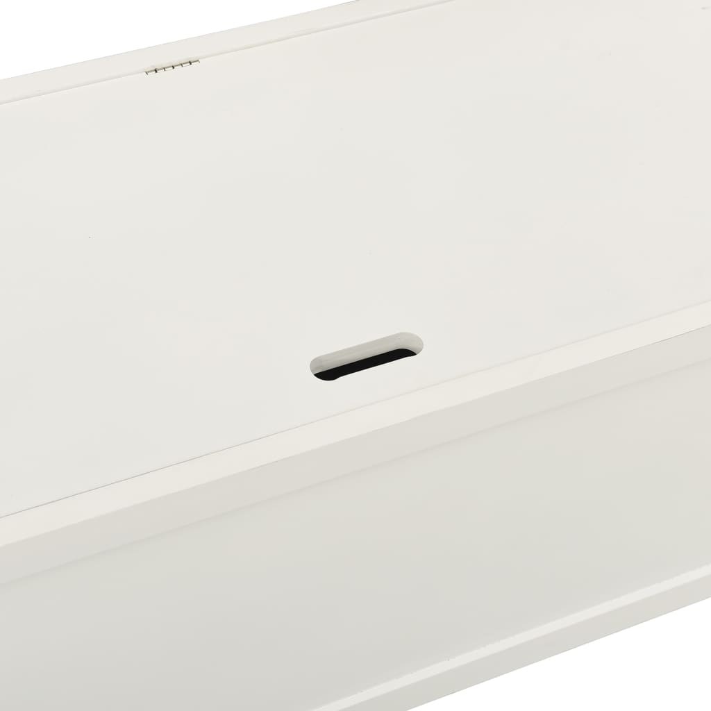 bænk 107x45x75,5 cm massivt fyrretræ hvid