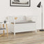 bænk 107x45x75,5 cm massivt fyrretræ hvid