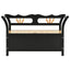 bænk 107x45x75,5 cm massivt fyrretræ sort