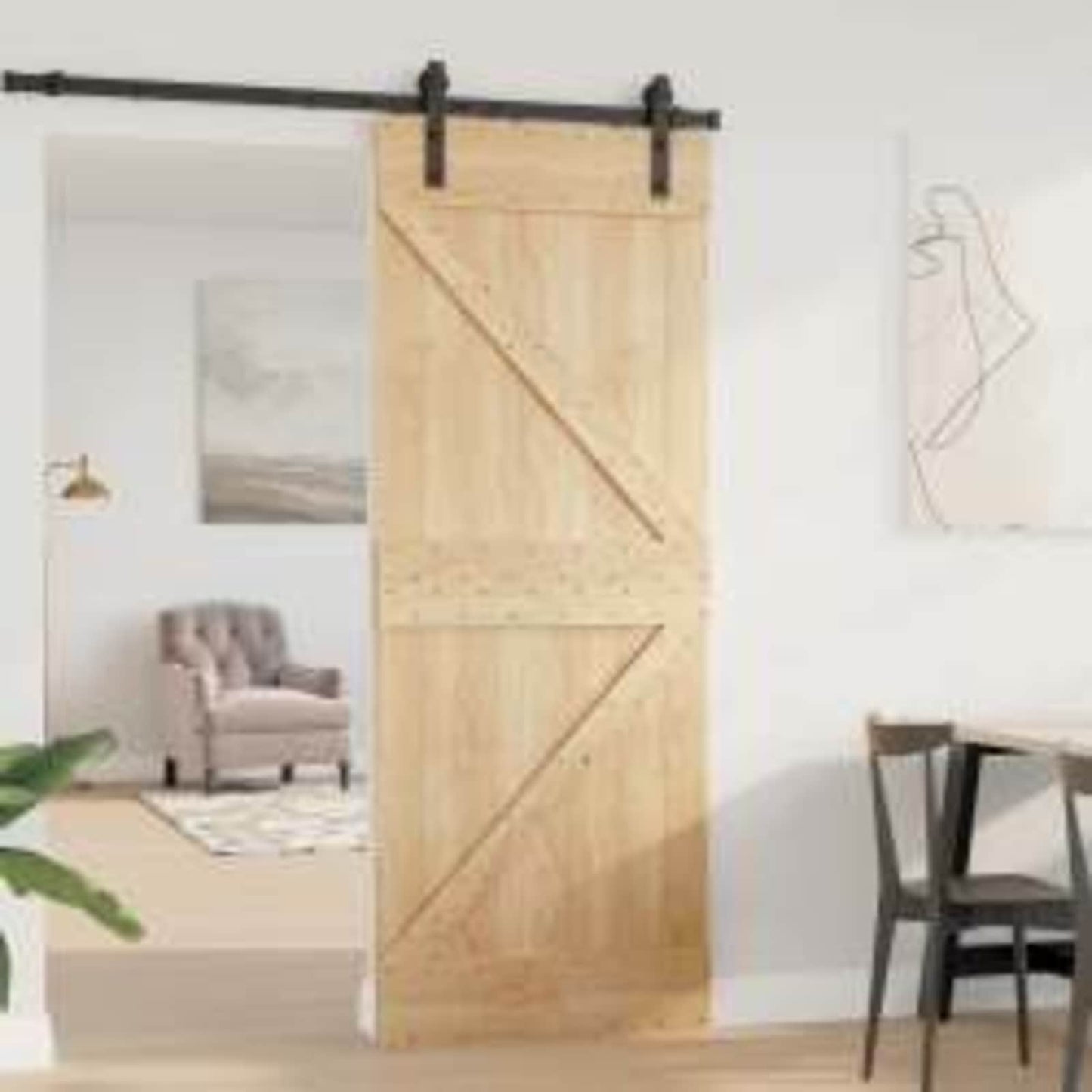 Dør NARVIK 80 x 210 cm Massivt Fyrretræ (Ubehandlet)