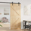 Dør NARVIK Naturfarvet 90 x 210 cm Massivt Fyrretræ